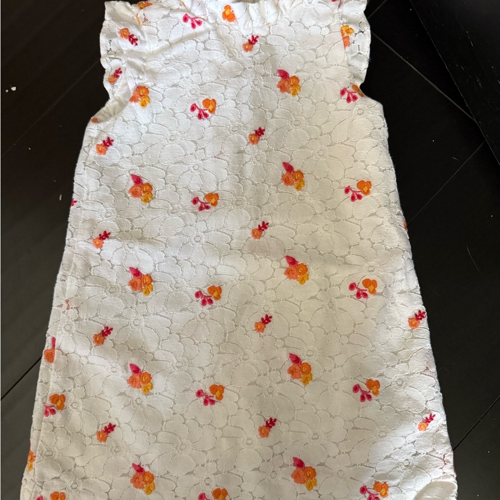 EUC Janie and Jack Embroidered Floral Lace Dress size 3 - Picture 3 of 5